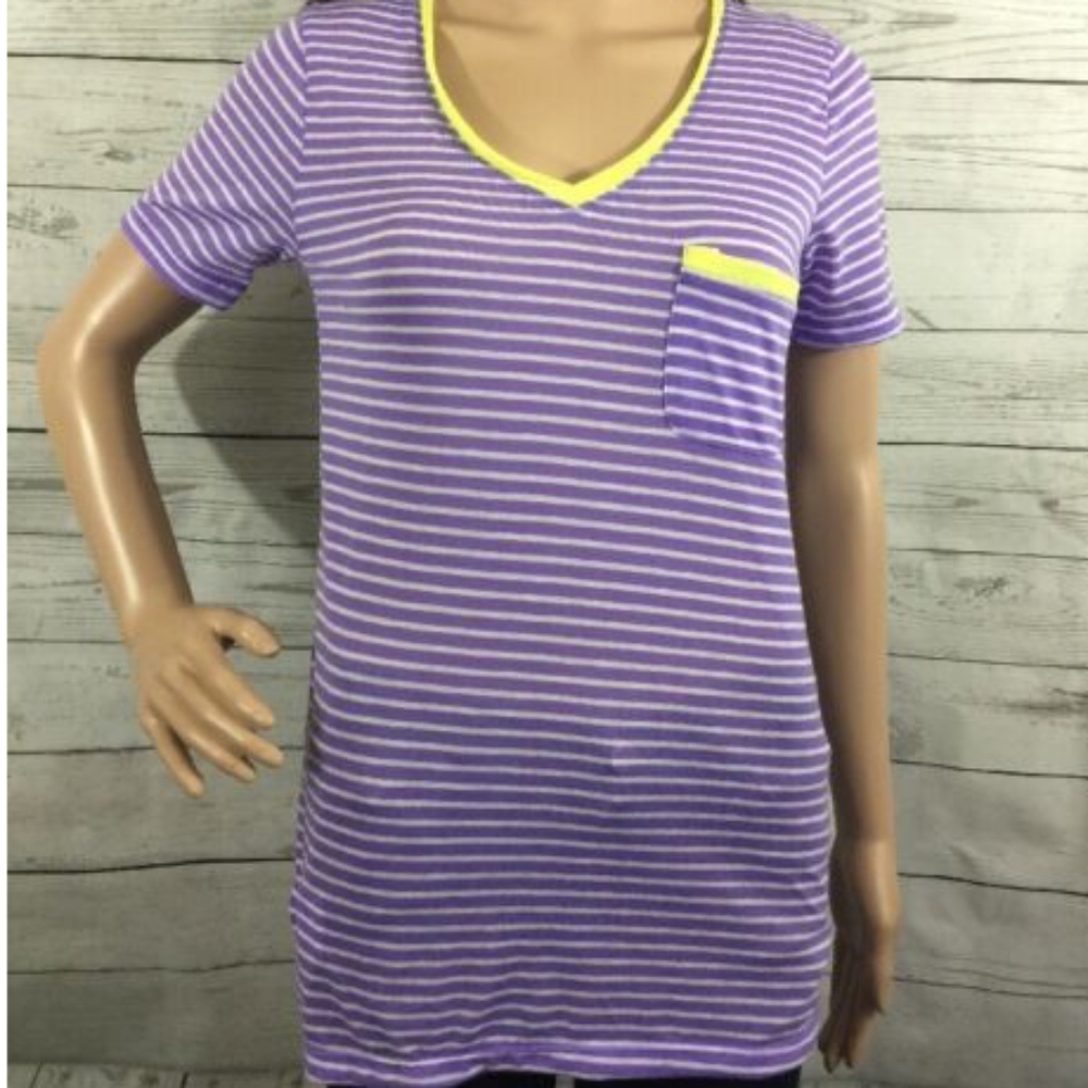 Grane T-Shirt Small Semi-Sheer Striped Tee